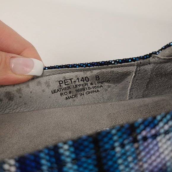 Alegria Blue Leather Flat Shoes Size 8 - Picture 6 of 6